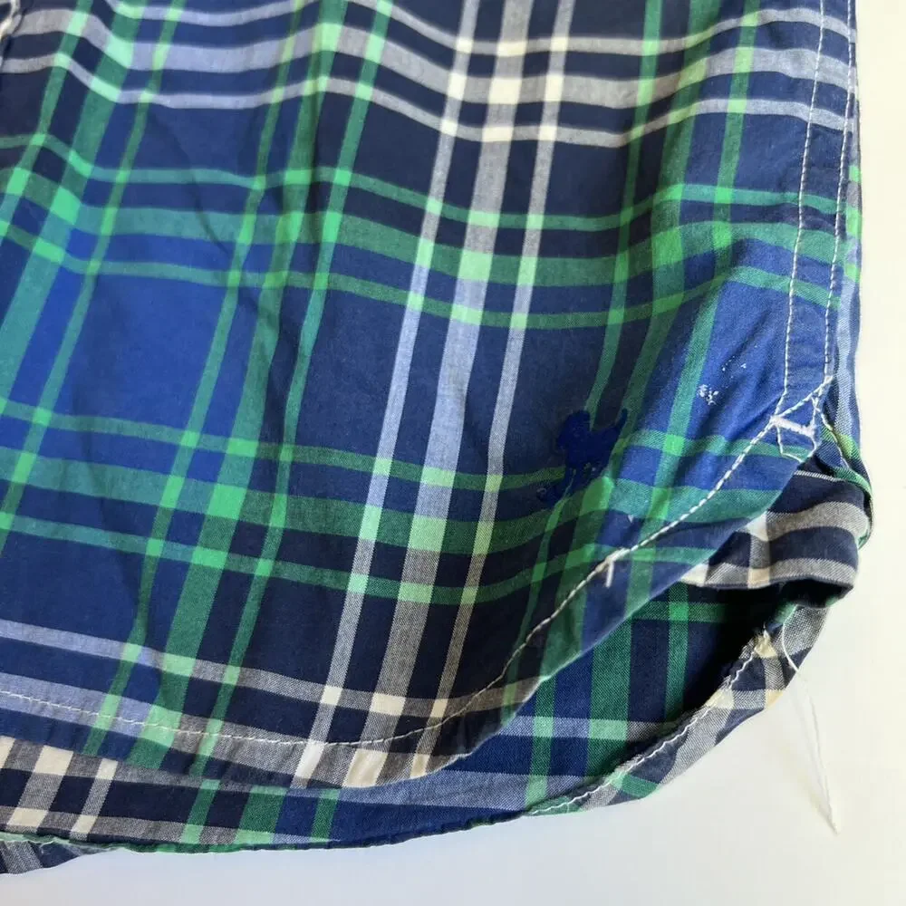 Mini Boden Plaid Button Down 7-8 - Picture 5 of 10